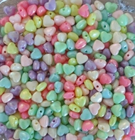 250 g. pastelfarvede acryl hjerter